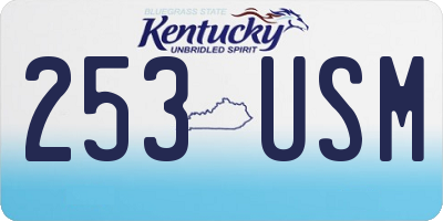 KY license plate 253USM