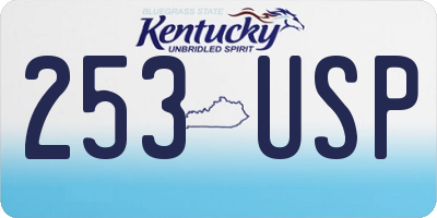 KY license plate 253USP