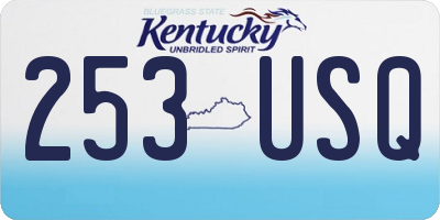 KY license plate 253USQ