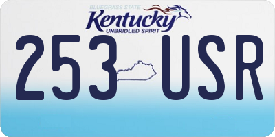 KY license plate 253USR