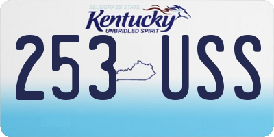 KY license plate 253USS