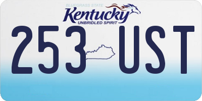 KY license plate 253UST