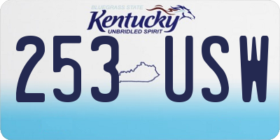 KY license plate 253USW