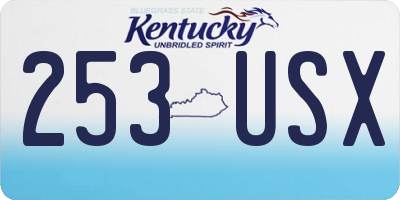 KY license plate 253USX