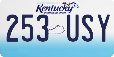 KY license plate 253USY