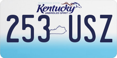 KY license plate 253USZ