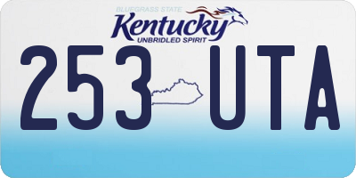 KY license plate 253UTA