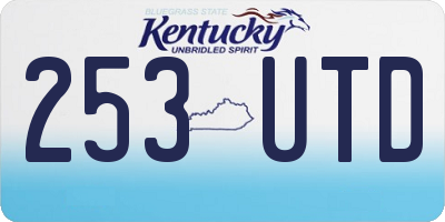 KY license plate 253UTD