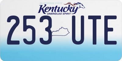 KY license plate 253UTE
