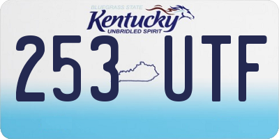 KY license plate 253UTF