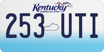 KY license plate 253UTI
