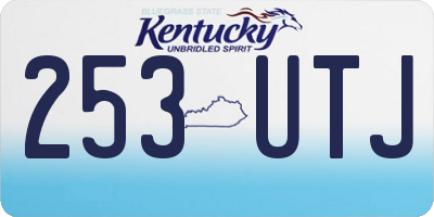 KY license plate 253UTJ