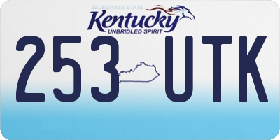KY license plate 253UTK