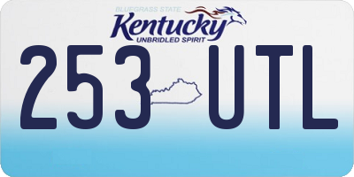 KY license plate 253UTL