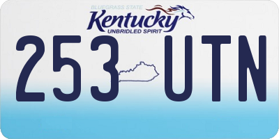 KY license plate 253UTN
