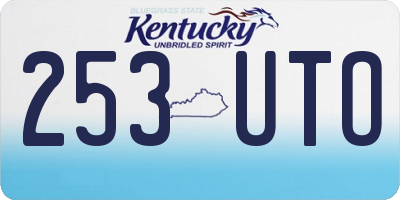 KY license plate 253UTO