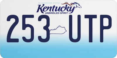 KY license plate 253UTP