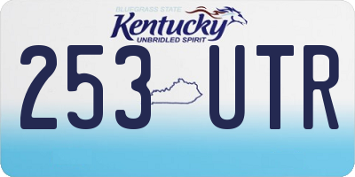 KY license plate 253UTR