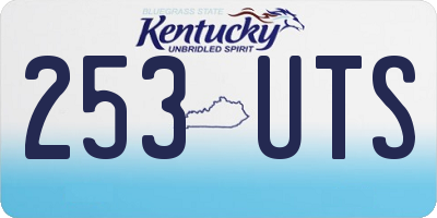 KY license plate 253UTS