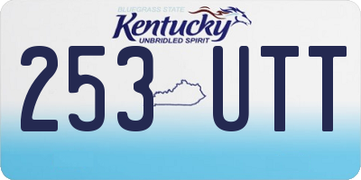KY license plate 253UTT