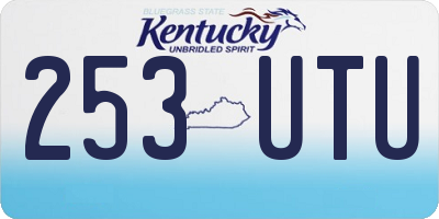 KY license plate 253UTU