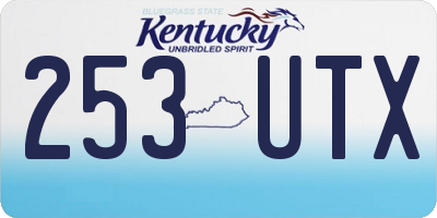 KY license plate 253UTX