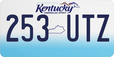 KY license plate 253UTZ