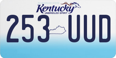 KY license plate 253UUD