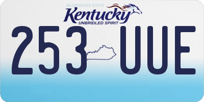 KY license plate 253UUE