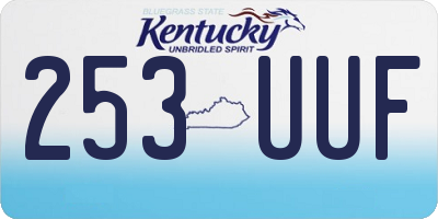 KY license plate 253UUF