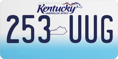 KY license plate 253UUG