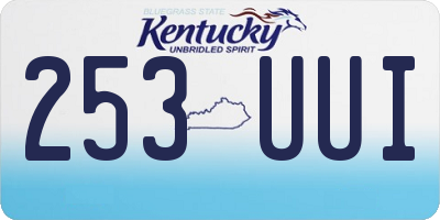 KY license plate 253UUI