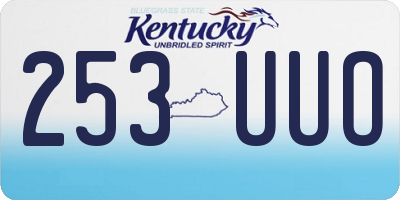 KY license plate 253UUO