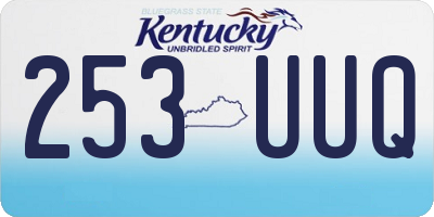 KY license plate 253UUQ