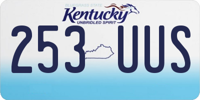 KY license plate 253UUS