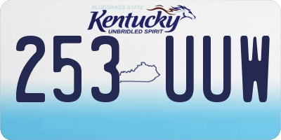 KY license plate 253UUW