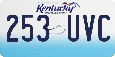KY license plate 253UVC