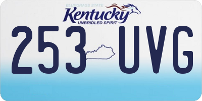 KY license plate 253UVG