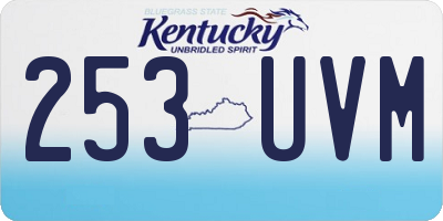 KY license plate 253UVM