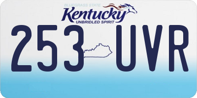 KY license plate 253UVR