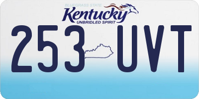 KY license plate 253UVT