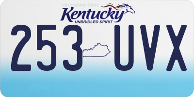 KY license plate 253UVX