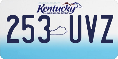 KY license plate 253UVZ
