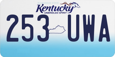 KY license plate 253UWA