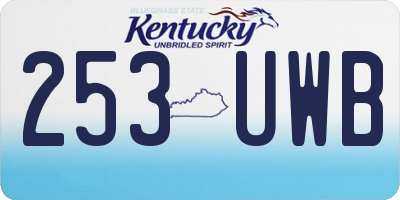 KY license plate 253UWB