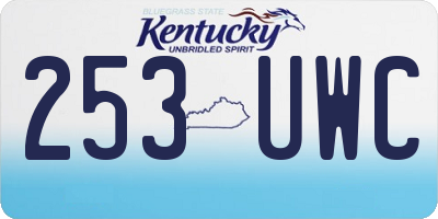 KY license plate 253UWC