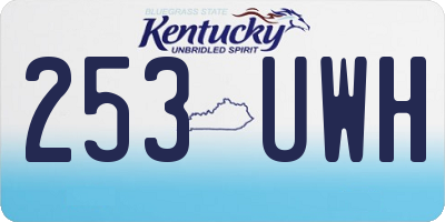 KY license plate 253UWH