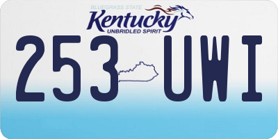 KY license plate 253UWI