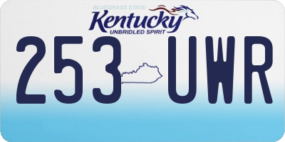 KY license plate 253UWR