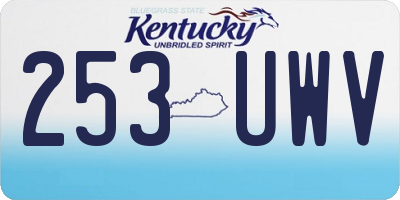 KY license plate 253UWV